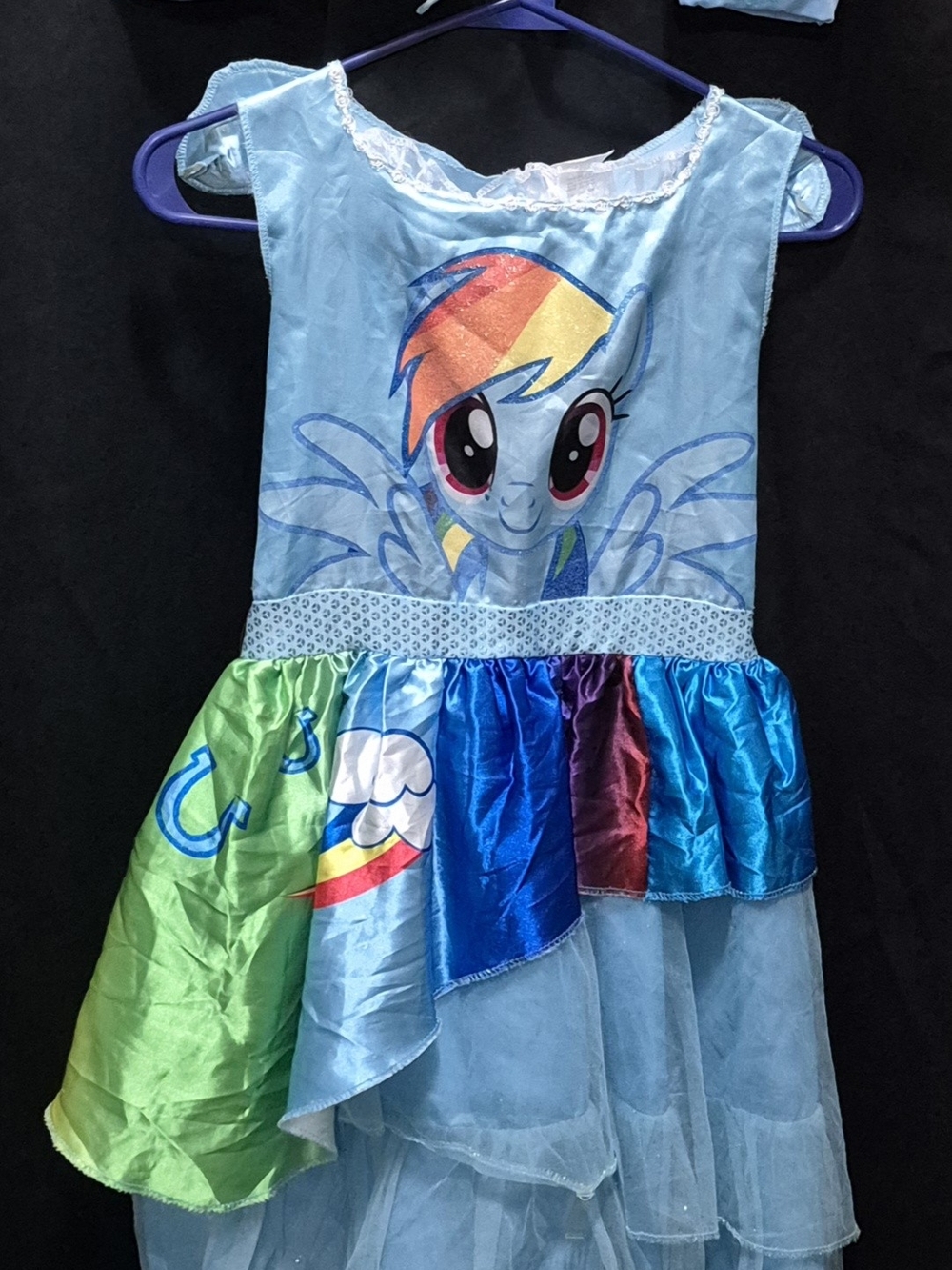 My Little Pony Rainbow Dash Light Blue. Halloween Costume Size 8-10 Girls.